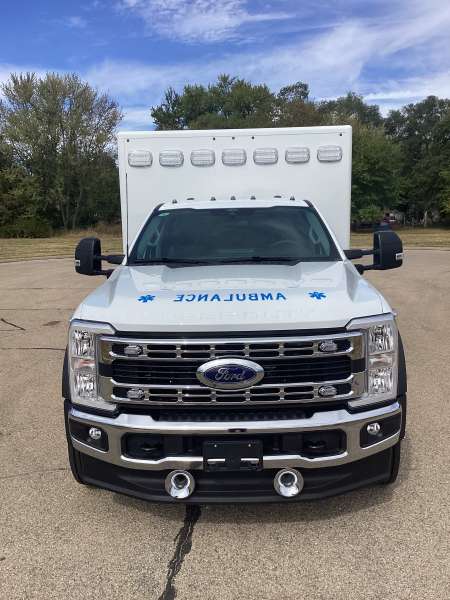 Photo of Walnut Fire Department exterior view of the new ambulance delivery