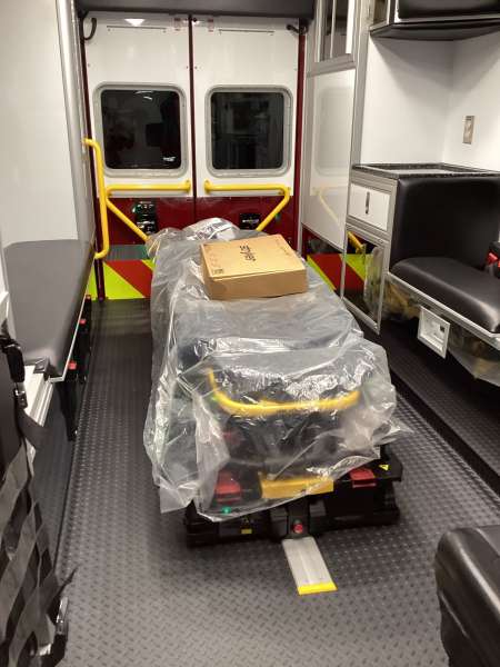 Photo of New Delivery Whitewater Fire Department interior view showcasing various hardware and equipment.