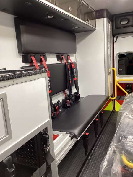 Photo of New Delivery Whitewater Fire Department interior view showcasing various hardware and equipment.