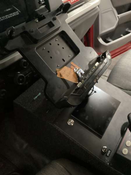 Photo of Foster Coach new delivery for East Joliet Fire showcasing the interior and cabin of the new vehicle.