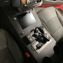 Photo of Foster Coach new delivery for East Joliet Fire showcasing the interior and cabin of the new vehicle.