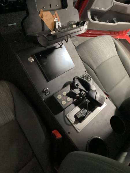 Photo of Foster Coach new delivery for East Joliet Fire showcasing the interior and cabin of the new vehicle.