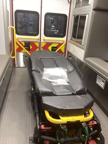 Photo of Interior view of the ambulance patient care area