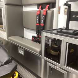 Photo of Interior view of the ambulance patient care area